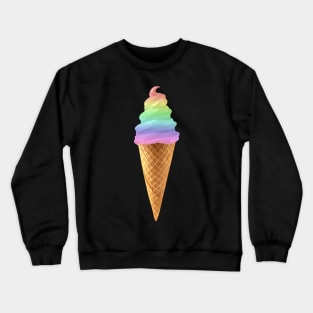 Rainbow Swirl Ice Cream Cone Crewneck Sweatshirt